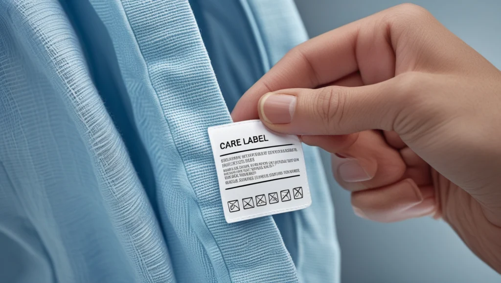 check the lable Check the care label before cleaning